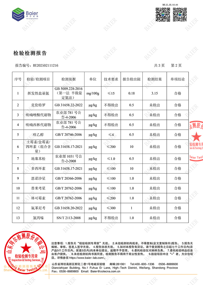 黑猪肉检测报告